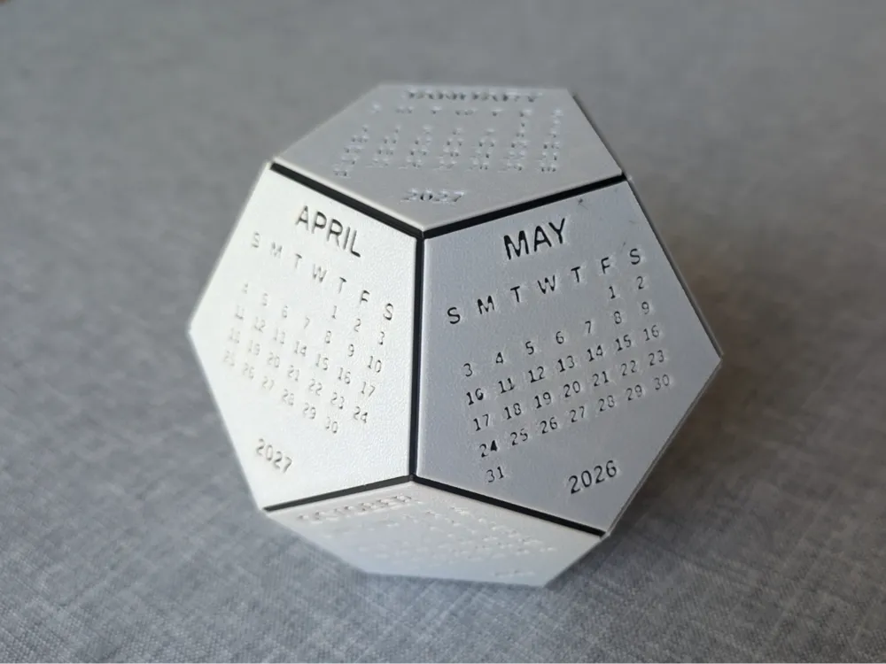 2026-2027 Dodecahedron Desk Calendar